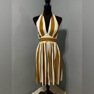 NEUW Daphne Dress from‎ Revolve Yellow / White Striped Dress Women’s Size 10
